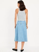 Jean Midi Skirt