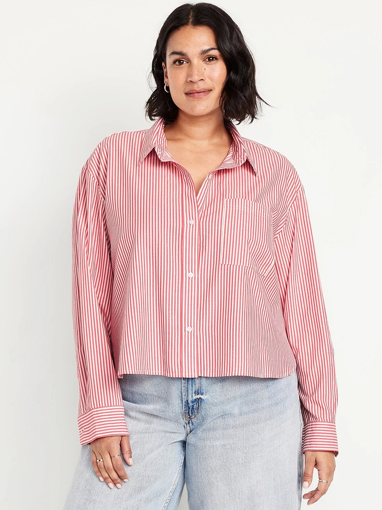 Cropped Button-Down Shirt