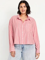 Cropped Button-Down Shirt
