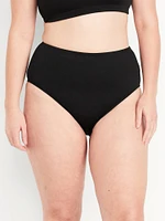 High-Waisted Bikini Swim Bottoms