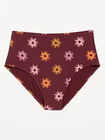 High-Waisted Bikini Swim Bottoms
