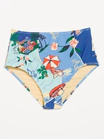 High-Waisted Bikini Swim Bottoms