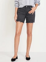 High-Waisted OG Jean Cut-Off Shorts -- 7-inch inseam