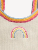 Embroidered Sweater Tank Top for Girls