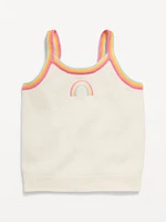 Embroidered Sweater Tank Top for Girls