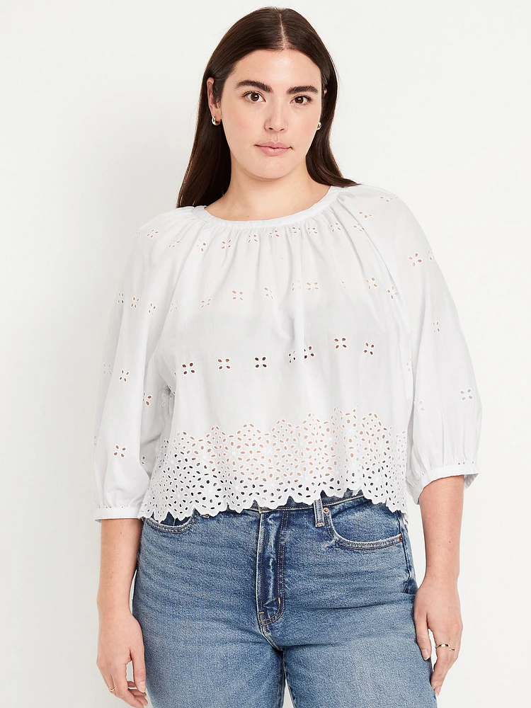 Perforated Cropped Top