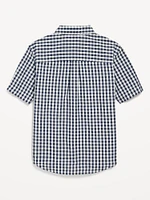 Printed Short-Sleeve Poplin Shirt for Boys