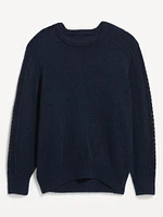 Pointelle Pullover Sweater