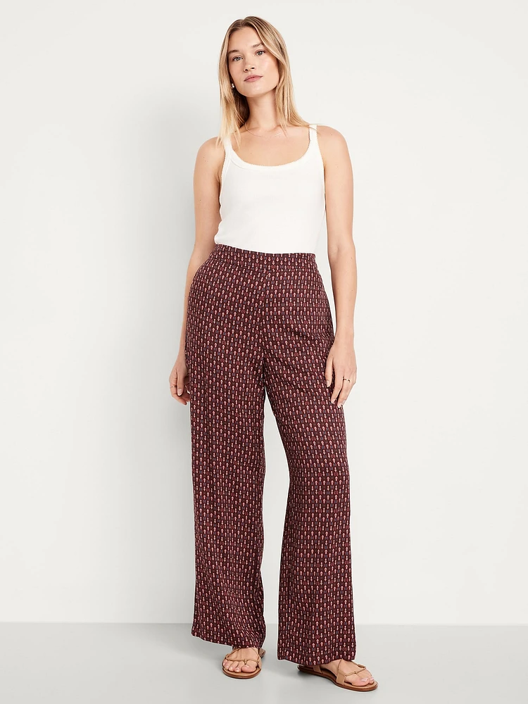 High-Waisted Playa Wide-Leg Pants