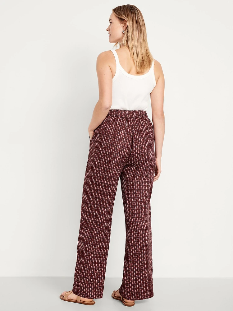 High-Waisted Playa Wide-Leg Pants