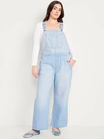 Baggy Wide-Leg Jean Overalls