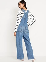 Baggy Wide-Leg Jean Overalls