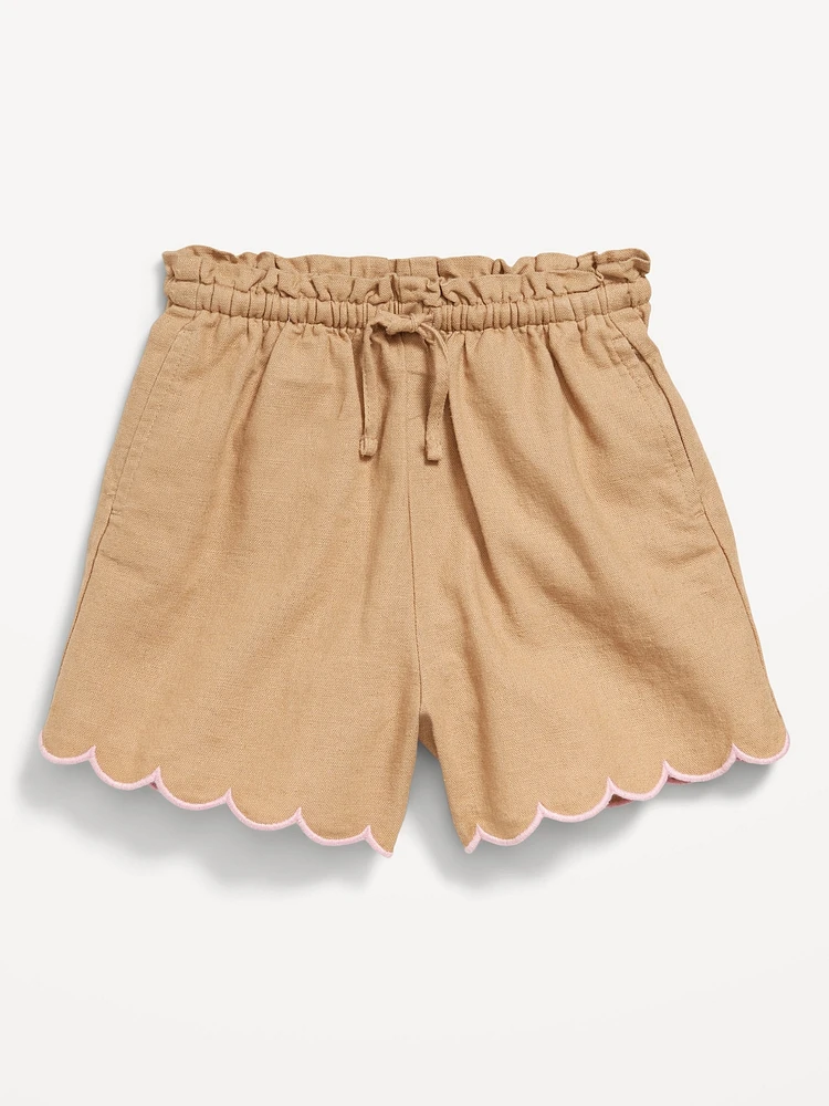 Scallop-Trim Shorts for Toddler Girls