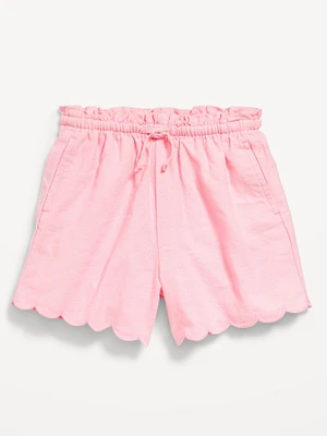 Scallop-Trim Shorts for Toddler Girls