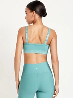 Light Support Fluid Seamless Ribbed Sports Bra