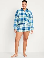 Flannel Pajama Short Set