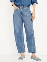 High-Waisted Barrel Ankle Jeans