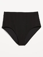 High-Waisted Bikini Swim Bottoms