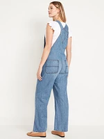 Baggy Wide-Leg Jean Overalls