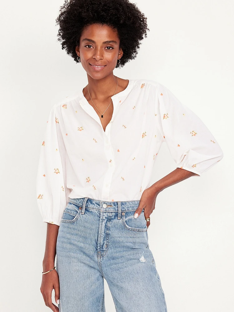 Button-Down Floral Shirt