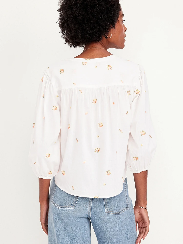 Button-Down Floral Shirt