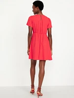 Crepe Mini Dress
