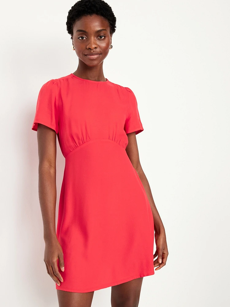 Crepe Mini Dress