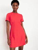 Crepe Mini Dress