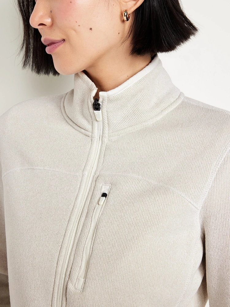 Fleece-Knit Zip Jacket