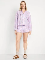 Flannel Pajama Short Set