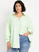 Oversized Button-Down Boyfriend Shirt