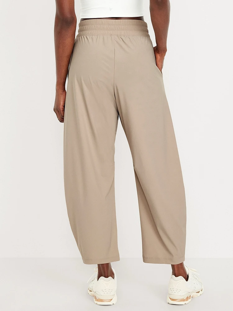 High-Waisted SleekTech Barrel Ankle Pants