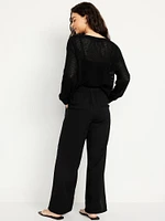 High-Waisted Playa Wide-Leg Pants