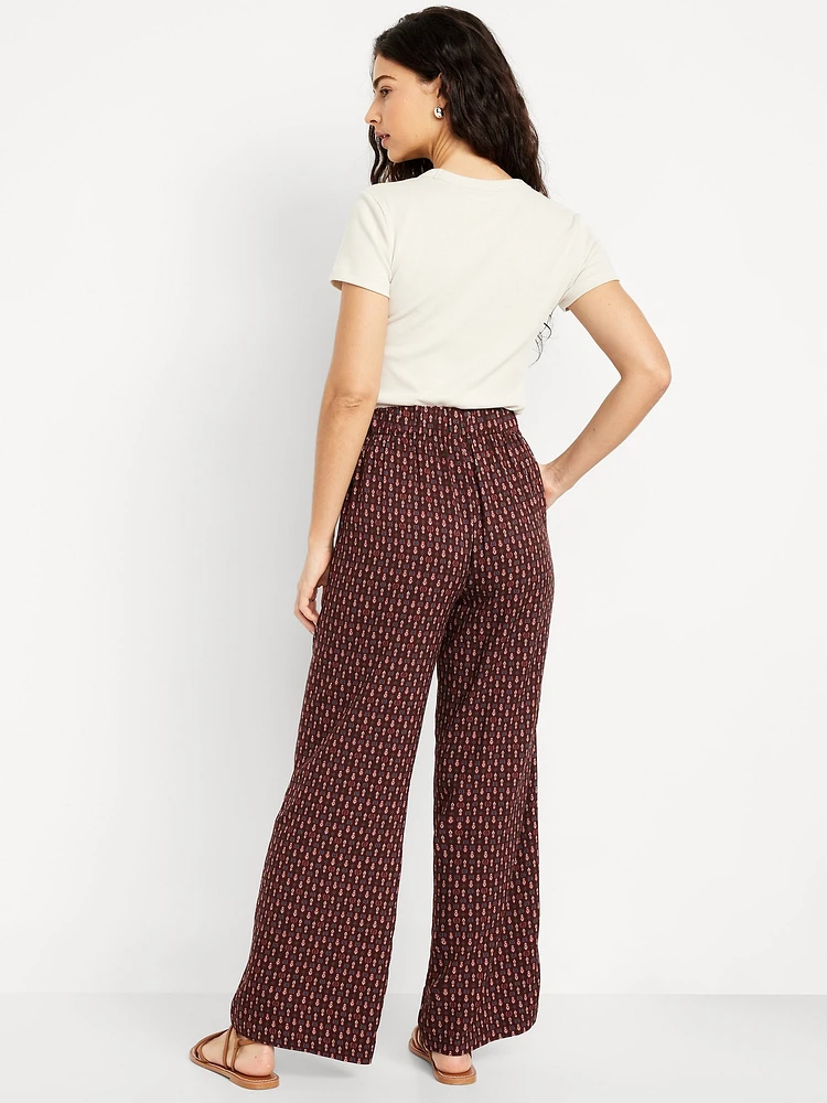 High-Waisted Playa Wide-Leg Pants