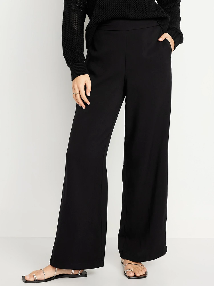 High-Waisted Playa Wide-Leg Pants