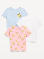 Short-Sleeve T-Shirt Variety 3-Pack for Toddler Girls