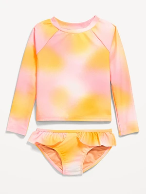 Printed Rashguard Top and Bikini Swim Set for Toddler & Baby