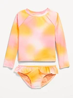 Printed Rashguard Top and Bikini Swim Set for Toddler & Baby