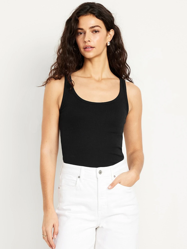 Ribbed Crop Tank Top