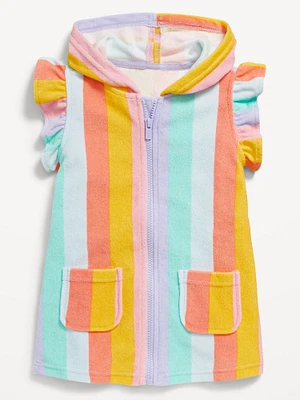 Hooded Terry Swim Cover-Up Dress for Toddler Girls