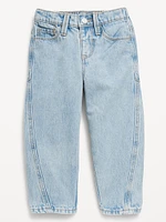 High-Waisted Barrel-Leg Jeans for Toddler Girls