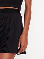 Extra High-Waisted StretchTech Micro-Pleated Skort