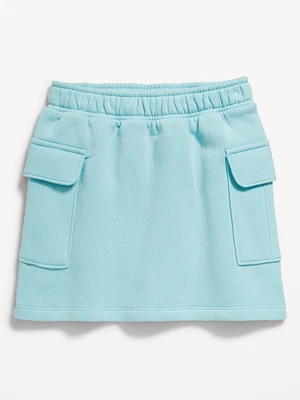 High-Waisted Fleece Cargo Skort for Girls