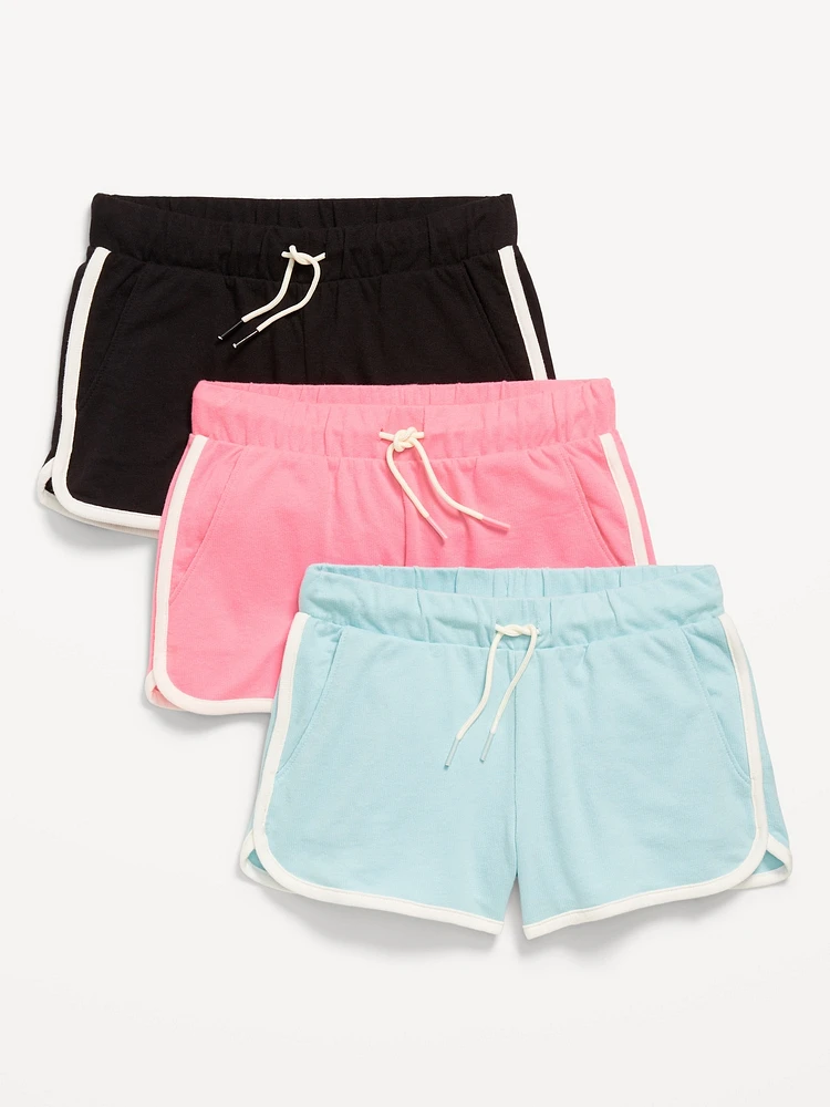 Dolphin-Hem Cheer Shorts 3-Pack for Girls