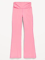 High-Waisted PowerChill Side-Ruched Flared Leggings for Girls