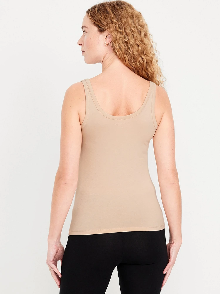 First-Layer Scoop-Neck Tank Top