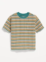 Oversized Short-Sleeve Waffle-Knit Pocket T-Shirt for Toddler Boys