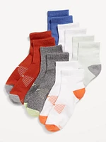 6-Pack Athletic Quarter Crew Socks for Men