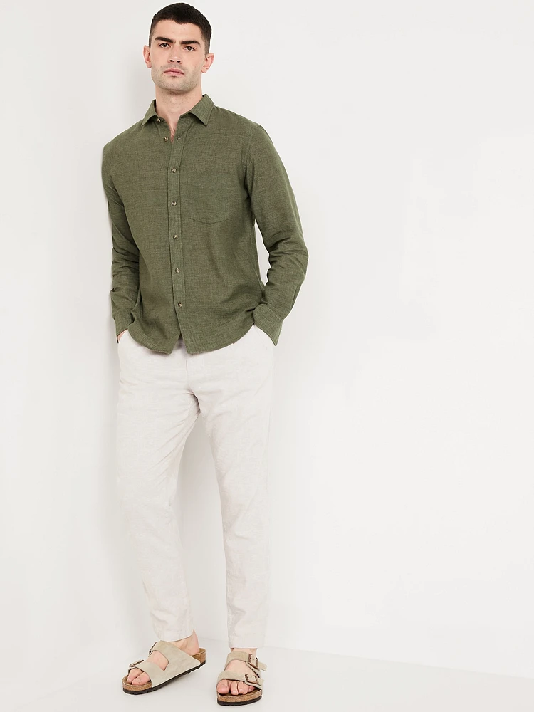 Classic Fit Linen-Blend Shirt