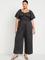 Smocked-Waist Wide-Leg Jumpsuit